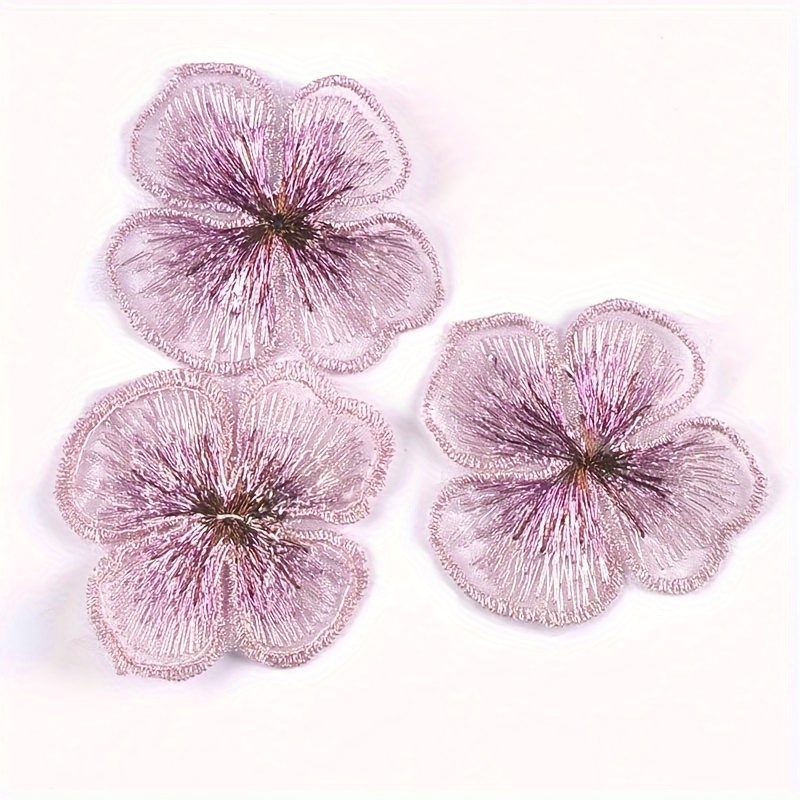 Exquisite 4-Petal Floral Lace Patches for DIY Decoration